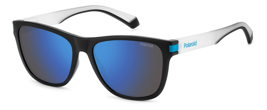 POLAROID-2138/S 0VK*5X MATTE BLACK BLUE(BLUE MIRROR POLARIZED 56*17, Negro, hi-res image number 0
